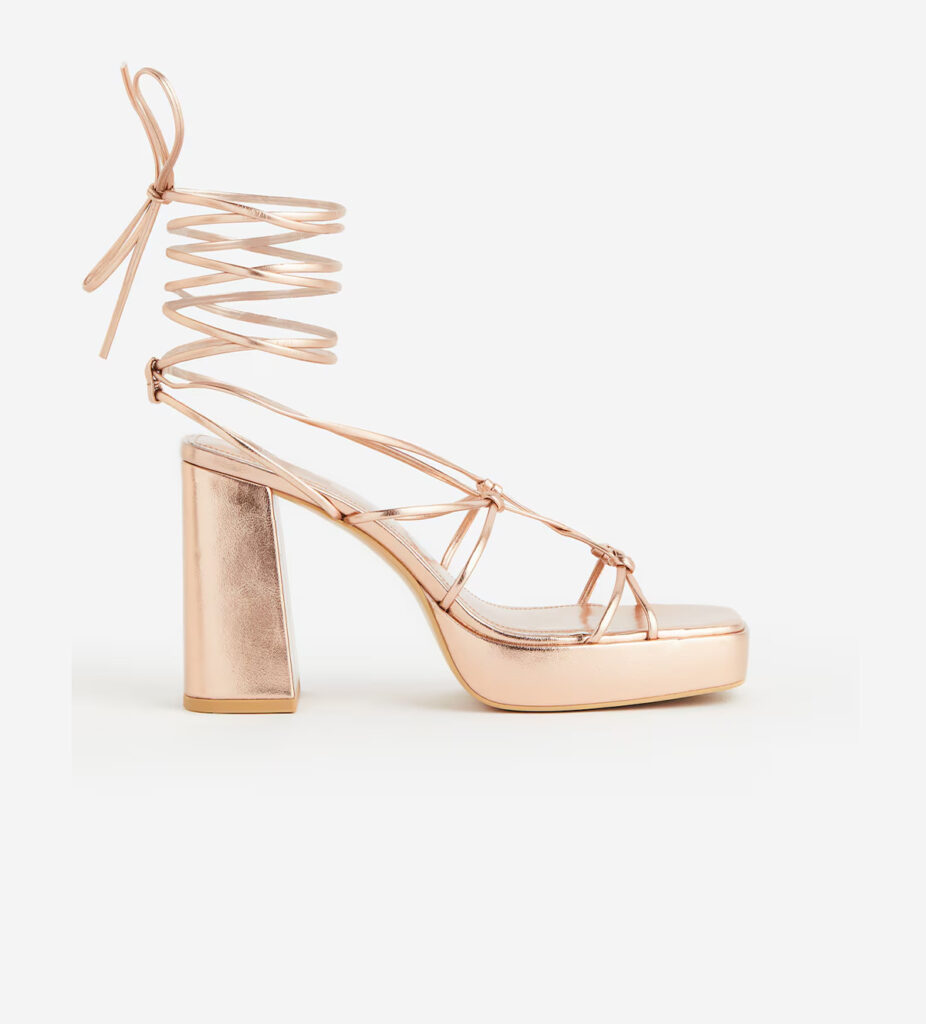gold H&M shoes